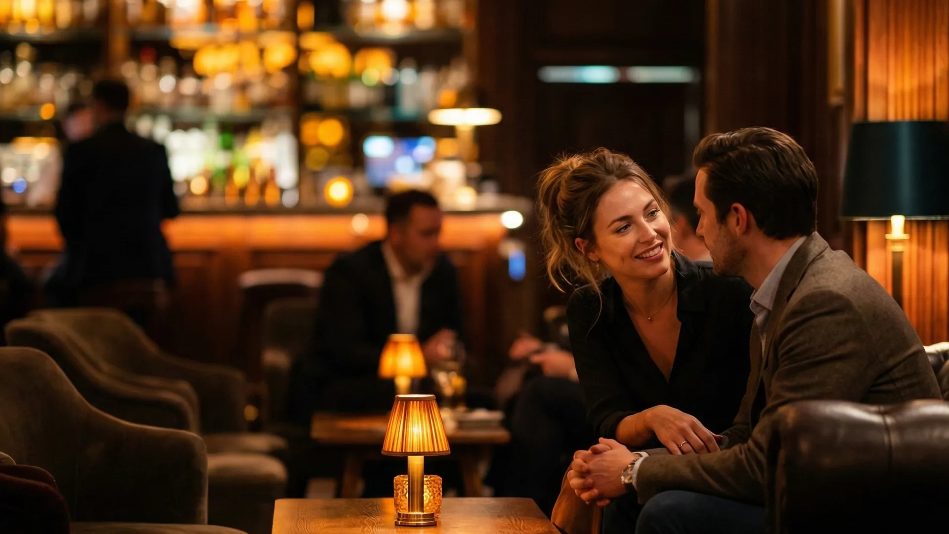 Couple enjoying an intimate evening together