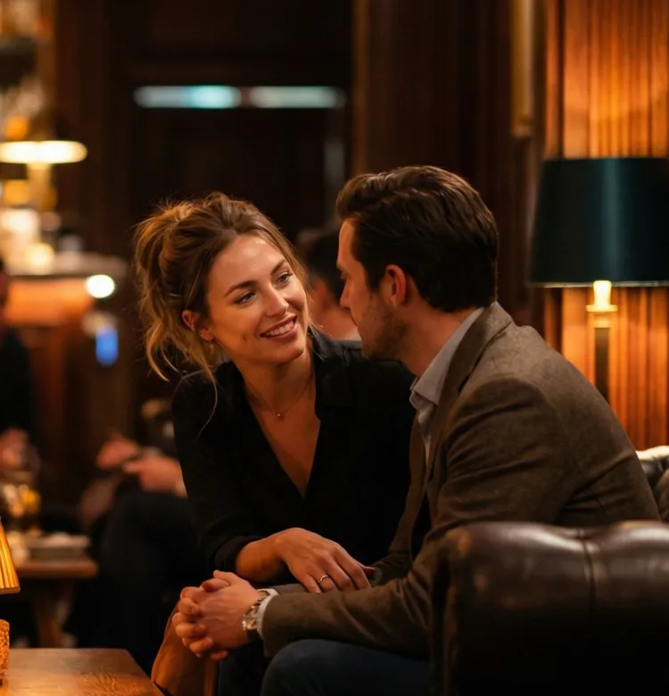 Couple enjoying an intimate evening together