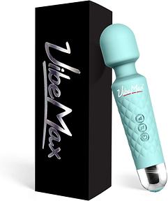 Rechargeable Personal Massager - Powerful Multi Speed Vibration - Whisper Quiet - Waterproof - for Muscle Tension Relief in Neck, Back, Shoulders, Legs and Feet - Turquoise