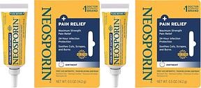 Neosporin + Maximum-Strength Pain Relief Dual Action Ointment, First Aid Topical Antibiotic & Analgesic Ointment (Pack of 2)