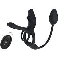 Paarvibrator „Multi Function“ mit Penis- & Hodenring, Klitoris- & Analvibrator